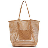 New Eco - Friendly Cotton Mesh Shopping Tote Bags Colorful Net Crochet Reusable Shoulder Unisex with Nylon Lining - Zeprah