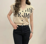 New Fashion c Knitting Sweater Vintage Short Sleeve Female Outerwear Chic Tops - Zeprah