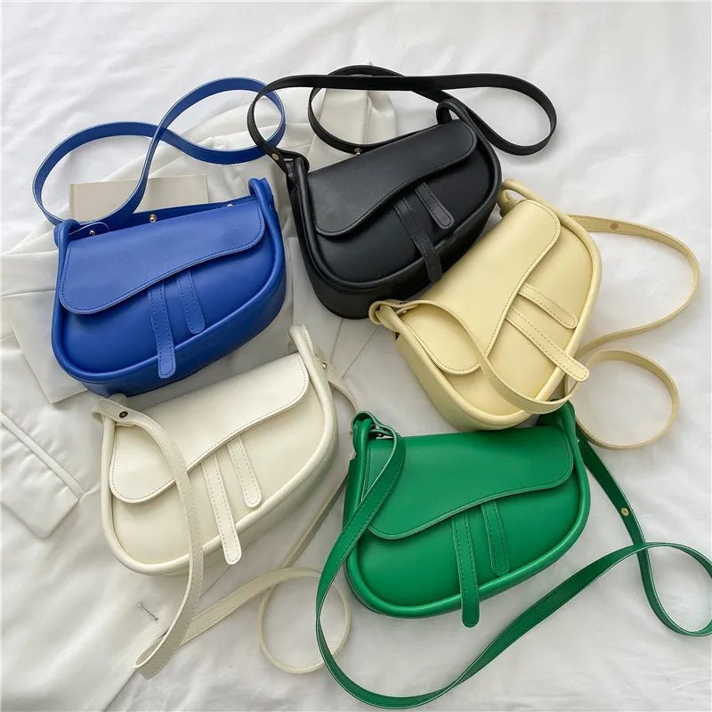 New Fashion Trendy Designer Women's Handbags Luxury Vintage Saddle Crossbody Shoulder Purse for Summer - Zeprah