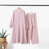 New Islamic Clothing Muslim Casual Women's Long Sleeved Jilbab Khimar 2 Piece Set Abaya Women Dress - Zeprah