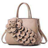 New Leather Flower Printed Women's Handbag Fashionable Zipper Closure Carteras Y Bolsos De Mujer for Summer Winter Use - Zeprah