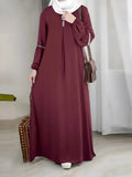 New Maxi Ladies Modest Closed Abaya Anti - Static and Breathable Hijab Dress for Spring Inspired by Dubai and Turkey - Zeprah