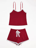 New Sexy Lingerie Women's Summer Spring Homewear Nightgowns Strappy Lace Two - piece Thin Polyester - Zeprah