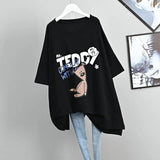 New Spring and Summer Plus Size Loose Short - sleeved T-shirt Women's Korean - style Mid - length Belly Covering Top for Women - Zeprah