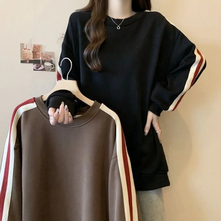 New Style Korean Version Thickened Velour Sweatshirt - Women's Loose Long - Sleeve Outerwear Top - Zeprah