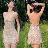 New Summer Sweet Natural Floral Dress for Women Elegant Romantic Date Night Mini Dress - Zeprah