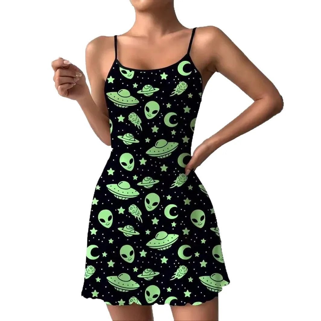 New Women's Sleeveless Camisole Nightdress European American Loungewear Pajama Set Pure Desire Style for Summer - Zeprah