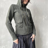 New Women's Winter Knitted Eco - Friendly Windproof Zip - Up Hoodie with Button Decoration Plain Dyed Casual Jacket - Zeprah