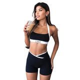 Newest Women's Casual Skinny 2 - Piece Yoga Set Shorts & Sports Bra - Eco - Friendly Spandex/Polyester Above Knee Length Gym Wear - Zeprah