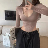 Oblique Shoulder Bodysuit Solid Slim - fit One - piece Top Hollow Out Jumpsuit - Zeprah