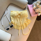 One - shoulder Fishbone Beautiful Bow Versatile Stylish Comfortable Camisole Casual Women's Holiday Spaghetti tank Top - Zeprah