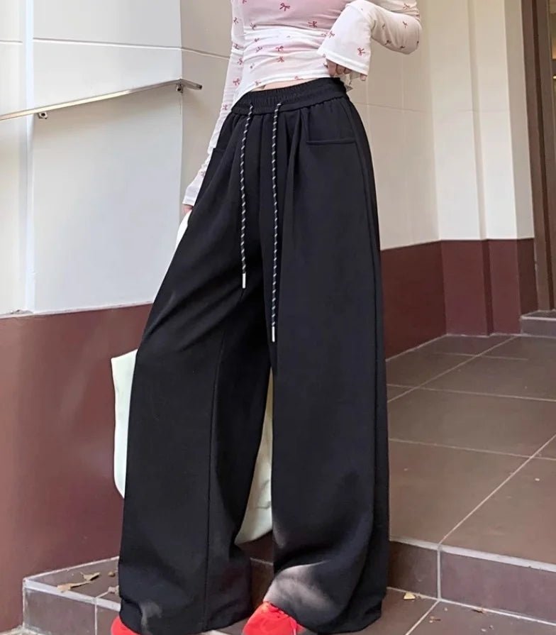Plain Trousers Loose - fit Premium Quality Slacks Sporty Long Pants - Zeprah