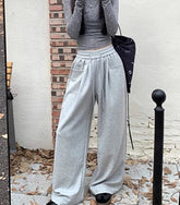Plain Trousers Loose - fit Premium Quality Slacks Sporty Long Pants - Zeprah