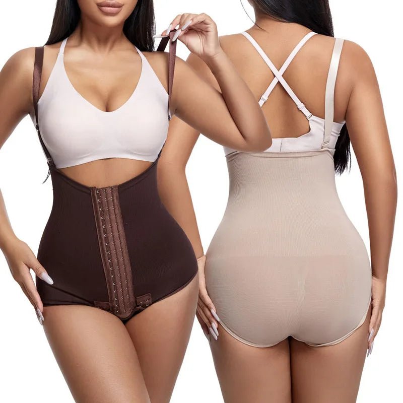 Plus Size Shapewear Spaghetti Strap Body Underwear Front Buckle Corset - Zeprah