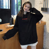 Plus Size Women's Fleece - Lined Hoodie Loose Fit Trendy Unique Design Lazy Korean Casual Sweatshirt - Zeprah