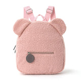 Plush Zipper Backpack Fashionable Casual Ear Little Bear Cartoon Cute Bear Embroidered Name Autumn Winter Children's Backpack - Zeprah