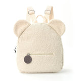 Plush Zipper Backpack Fashionable Casual Ear Little Bear Cartoon Cute Bear Embroidered Name Autumn Winter Children's Backpack - Zeprah