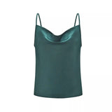 Polyester Cami Tank Top for Women V - Neck Blouses Tank Shirt - Zeprah