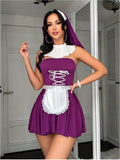 Polyester Material Sexy Lingerie Female Uniform Maid Uniform Set - Zeprah