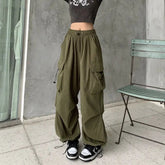 Popular Cargo Trousers Loose - fit Vintage Slacks Sporty Long Pants - Zeprah