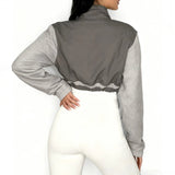 Premium Women's Polar Fleece Jacket, Autumn Winter Stand Collar Zip - Up Coat, Warm Athletic Leisure Wear - Zeprah