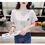 Printed Tops for Women Classic Fashionable Women's Clothing Loose Short Sleeve T-shirt - Zeprah