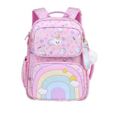 Protection Lightweight for Girls Double Shoulder Bag Waterproof Nylon Backpack for Elementary School Students - Zeprah