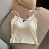 Pure Desire Lace Gray Camisole Women's Built - in Bra Wearing Outer Wearing Short Slim - fit Design Top - Zeprah