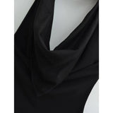 Pure Spice Girl Sexy Neck - style Swing Collar Large Backless Sling Women's Summer New Pleated Outer Wearing Vest Trendy - Zeprah