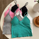 Removable Pad Sexy Crop Top Camisoles Women's tank Tops - Zeprah