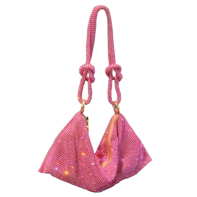 Rhinestone Purse for Women Evening Bag Sparkly Hobo Bag for Vacation Evening Bag - Zeprah