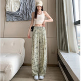 Ribbed Pants Slimming Comfortable Long Pants Summer Wide - Leg Trousers - Zeprah