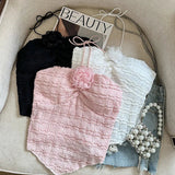 Rose Cropped Top Summer Basic tank Top Popular Women's Tanks Camis - Zeprah