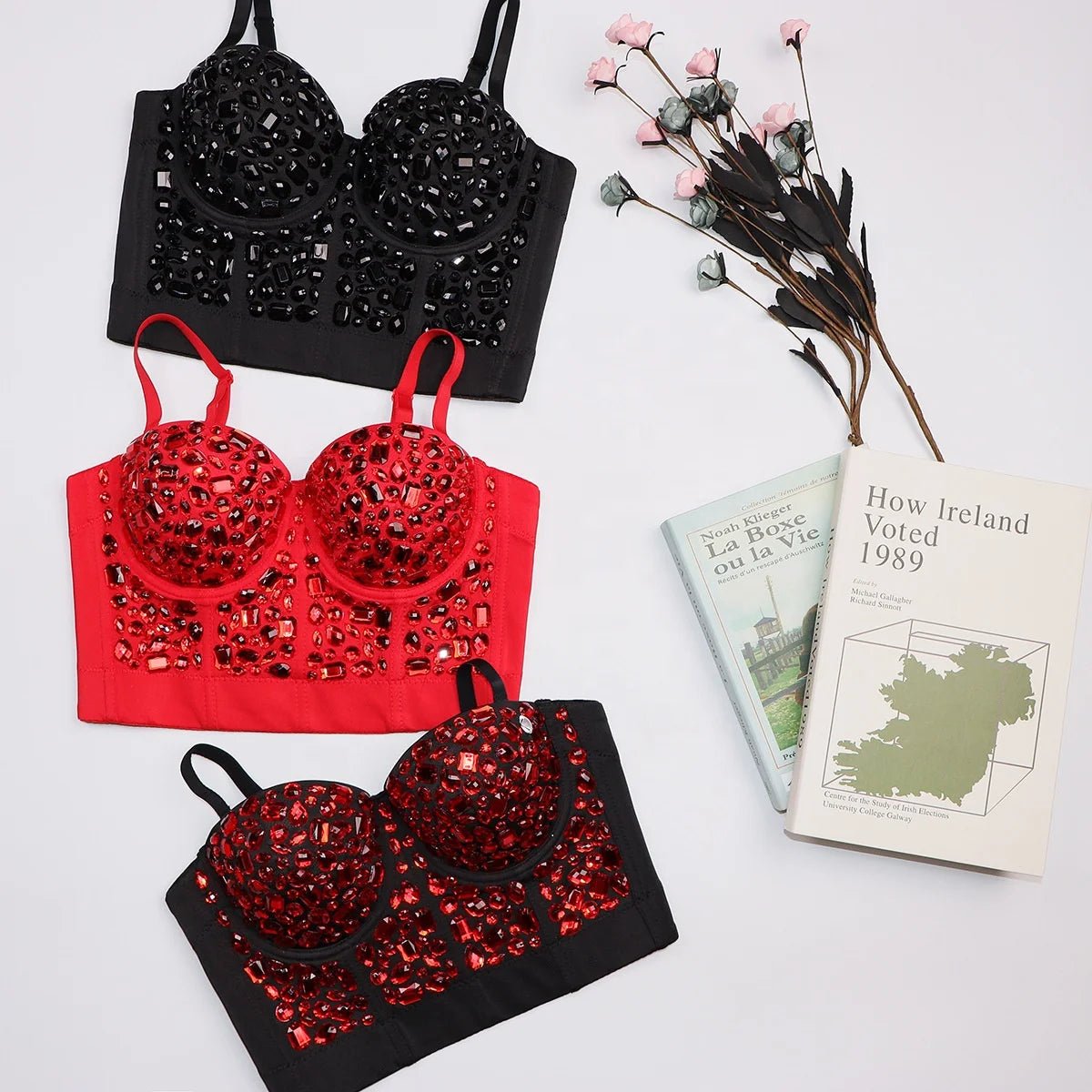 Sequins Crystal Diamond Shining Camisole Vest Tanks Camis Women's tank Tops Crop Tops - Zeprah