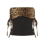 Sexy Backless Corset Top Feather Trim Lace - Up Cutout Bodycon Bustier for Party Clubwear - Zeprah