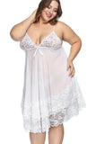 Sexy Lingerie European American Style Plus Size Women's Nightdress Camisole Dress Sleepwear - Zeprah