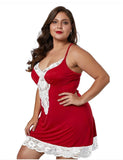 Sexy Lingerie Temptation European American Nightdress Plus Size Nightgown Women's Camisole Dress - Zeprah
