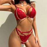 Sexy Metal Bikini Sexy Transparent Lingerie Womens Sexy Underwear - Zeprah