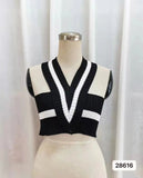 Sexy Neck - hanging Striped Cross - strap Vest Knitted Going Out Tops Women Tank Top - Zeprah