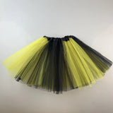 Sheer Tulle Carnival Outfit 3 - Layer Fluffy Women's Mesh Skirt Color - Blocked & Puffy Perfect for Party - Zeprah