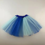 Sheer Tulle Carnival Outfit 3 - Layer Fluffy Women's Mesh Skirt Color - Blocked & Puffy Perfect for Party - Zeprah