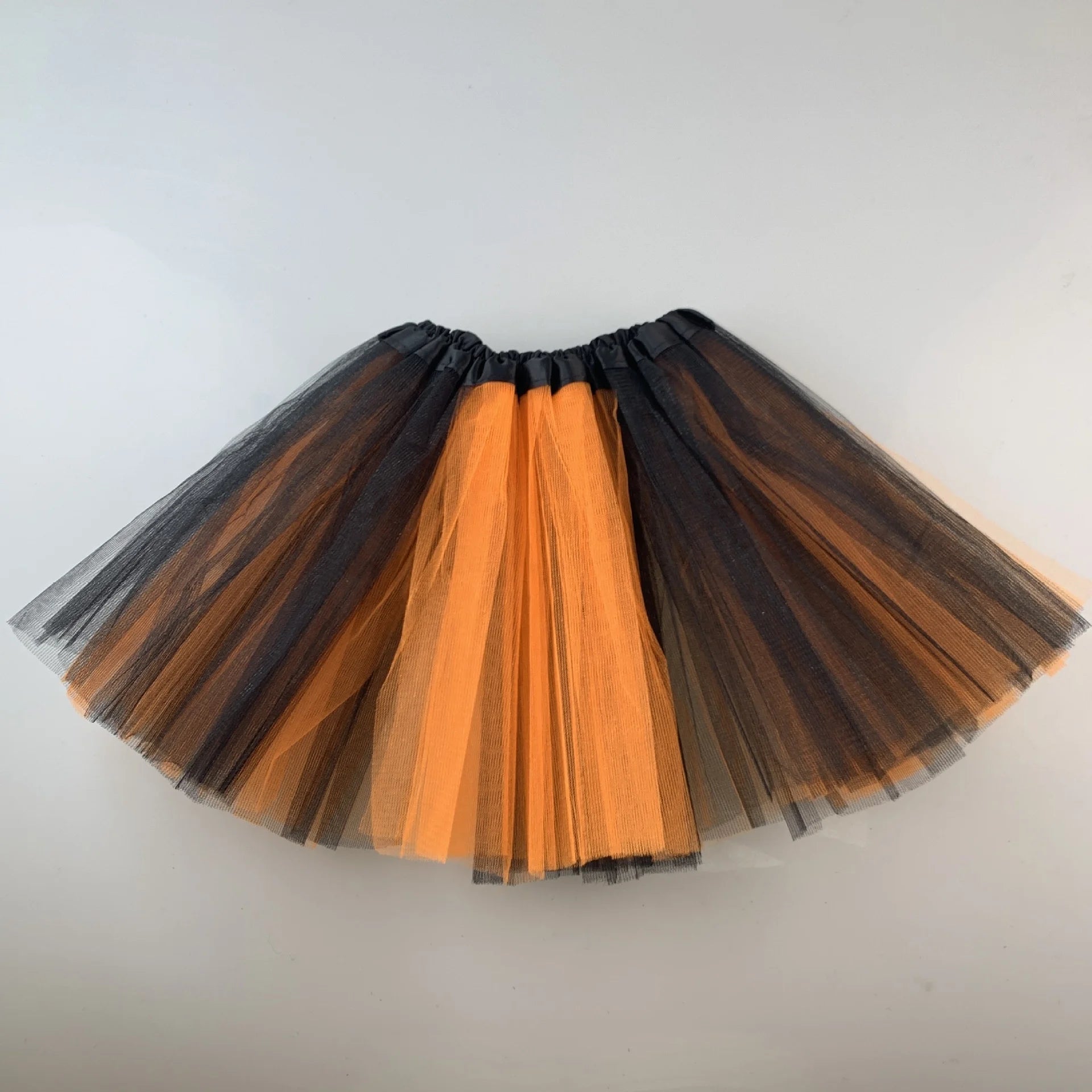 Sheer Tulle Carnival Outfit 3 - Layer Fluffy Women's Mesh Skirt Color - Blocked & Puffy Perfect for Party - Zeprah