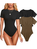 Short - sleeved Bodysuit Top Sexy Ladies Romper Women's Jumpsuit - Zeprah