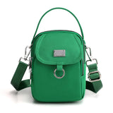 Shoulder Bag Women's Casual Multi - Layer Zip Closure Portable Nylon Cloth Polyester Lining Small Mobile Phone Bag Fashionable - Zeprah