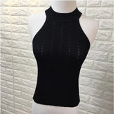 Simple Fashion Base High Elastic Big Boost Suit O - neck Woven Knitted Comfy Camisole Slim Unisex Tank Top - Zeprah