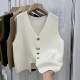 Sleeveless Going Out Tops Irregularity Basic Sleeveless Tops Button Women's Clothing - Zeprah