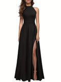 Sleeveless Halter Floor - Length Ball Gown - Zeprah