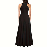 Sleeveless Halter Floor - Length Ball Gown - Zeprah