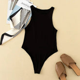 Sleeveless Jumpsuit Solid One - piece Vest Slim - fit Crotch Top - Zeprah