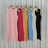 Sleeveless Sweater Dresses Loose - fit Midi Dress Modern Dress - Zeprah